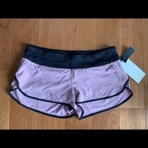 Purple and black Lululemon shorts